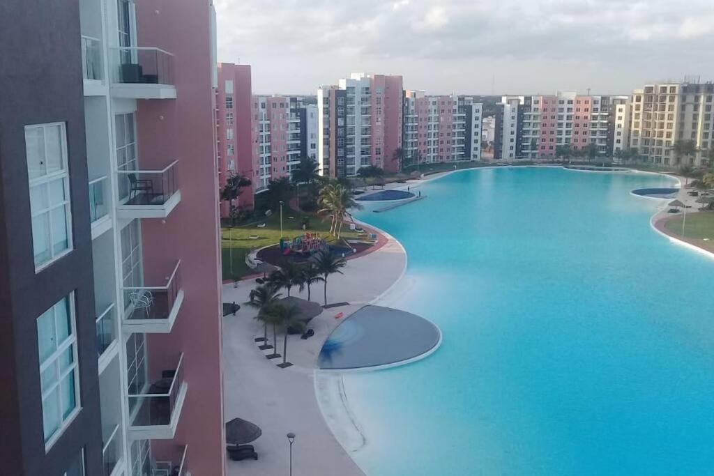 Departamento Con Laguna Artificial Cancun Ngoại thất bức ảnh