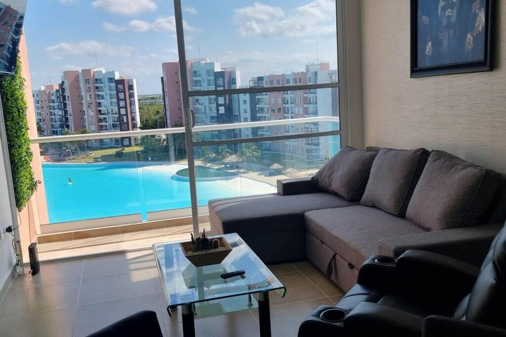 Departamento Con Laguna Artificial Cancun Ngoại thất bức ảnh