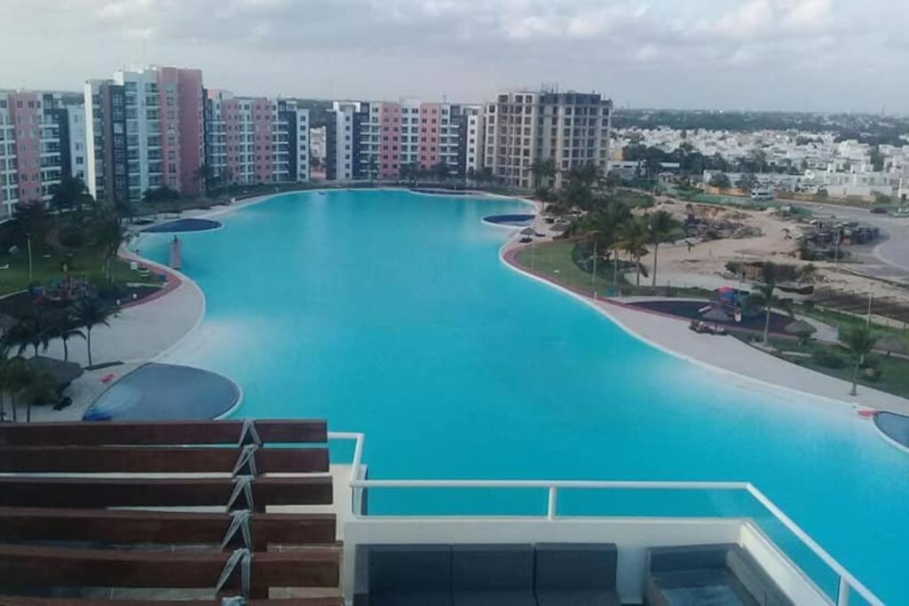 Departamento Con Laguna Artificial Cancun Ngoại thất bức ảnh
