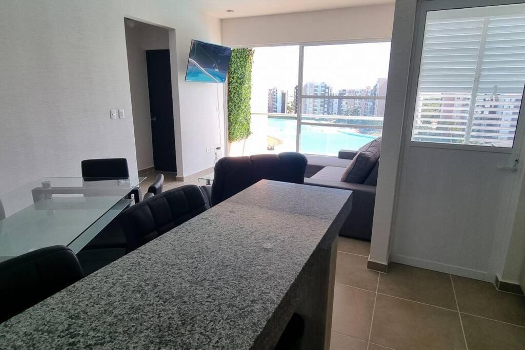 Departamento Con Laguna Artificial Cancun Ngoại thất bức ảnh
