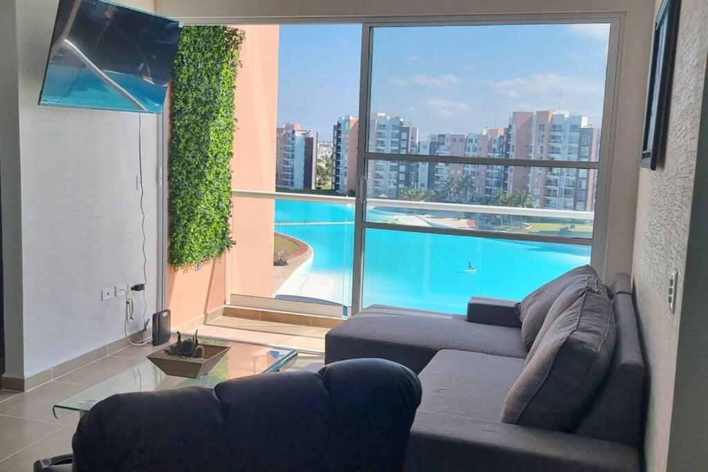 Departamento Con Laguna Artificial Cancun Ngoại thất bức ảnh