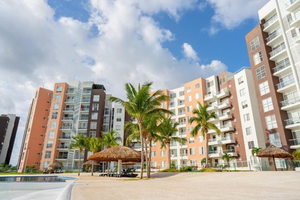 Departamento Con Laguna Artificial Cancun Ngoại thất bức ảnh